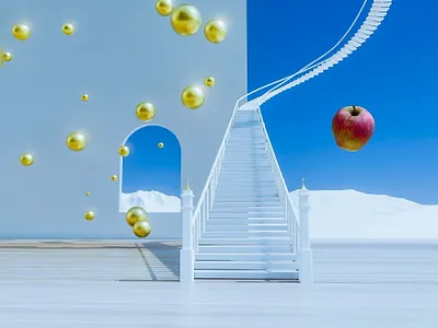 Stairway to Heaven 3d animation dream surrealism