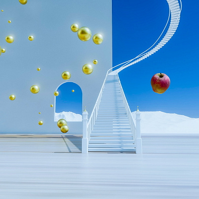 Stairway to Heaven 3d animation dream surrealism