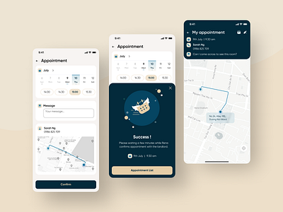 Rental Appointment Mobile App Concept app