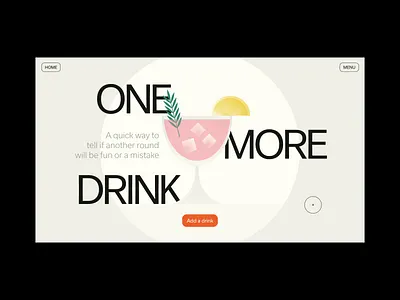 One More Drink after effects alcohol animation bar cocktail count drinks illustration interaction rum tequila web design whiskey xd