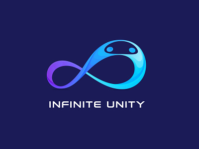 Infinite Unity- 3d logo for a tech company 3d 3d logo app logo complex logo gradient logo human logo infinity logo logo design man holding hands logo modern logo saas logo start up tech company logo tech logo