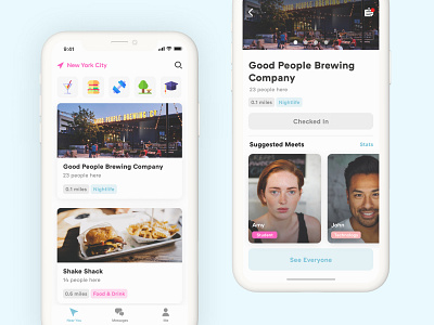 New Ave – Meet Friends IRL app bars checkin dating feed friends ios nightlife social venues