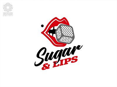 Sugar & Lips logo baby beautiful brand branding design erotic lips logo logotype nice girl sex lips sugar