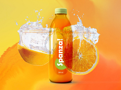 Spanza. 2021 beverage brand identity brand identity design branding design drinks graphic design illustration juice logo modern orange visual identity