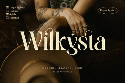 Wilkista - Ligature Typeface advertising branding classy display elegant fashion font fonts lettering ligature ligatures logo magazine minimalist modern sans serif serif typeface typography unique