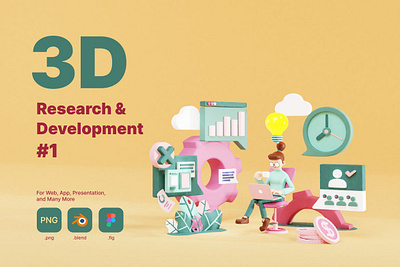 3D Research and Development 3d 3d animation 3d art 3d character 3d illustration 3d illustrations business character concept design development graphic illustration research team vector web design web development website work