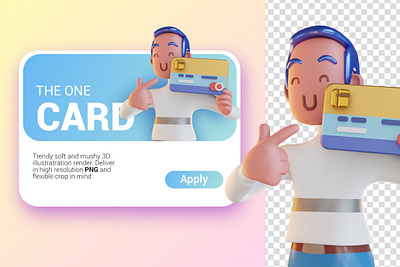 Member Card 3D Graphic 3d 3d animation 3d art 3d characters 3d illustration 3d illustrations business character concept design development graphic illustration research team vector web design web development website work