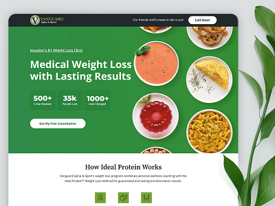 Weight Loss Meal Program // Landing Page Design advertising health landing page landingpage marketing medical ux web design website design weight loss