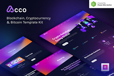 Acco – Blockchain Cryptocurrency & Bitcoin Elementor Template Ki app art blockchain cryptocurrency design elementor elementor kit landing page page plugins theme themes ui ui design ux ux design web design web development website wordpress