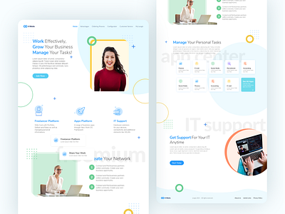 Freelancer Website colorful design freelancer freelancer platform freelancer website landing page landing page design ux ux ui design website website design