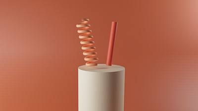 36 Days of Type _ V 36daysoftype 36daysoftype08 3d 3d design abstract blender coil geometric modeling geometric shapes illustration learning modeling orange post shapes sprial spring typography