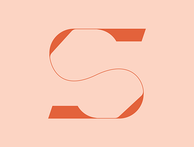 36 Days of Type _ S 36daysoftype 36daysoftype08 design letterform lettering logo monogram orange simple sleek sophisticated type typography