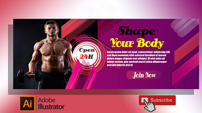 Web Banner Design (Fitness Gym)