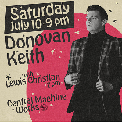 Donovan Keith Show Poster band poster design graphic design illustration illustrator poster design texture typography vintage