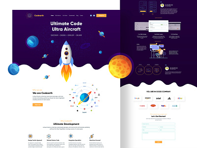 Codearth Landing Page digital marketing landing page marketing landing page ui uidesign ux website