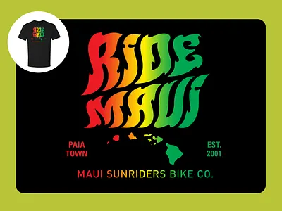Ride Rasta design illustration screen print