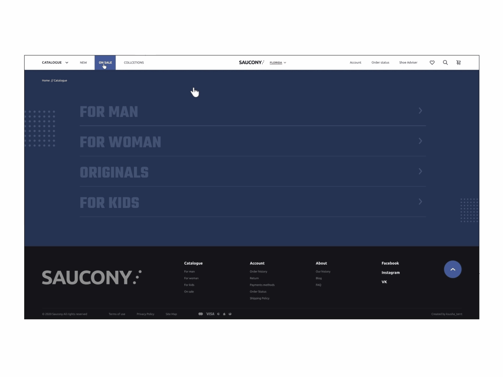 Menu SAUCONY shop | E-commerce | Animation for an inspiration 3d aesthetic animation design e commerce graphic design inspiration landing page menu minimal motion graphics shop typography ui uiux uiuxdesign ux webdesign website