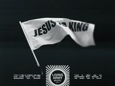 Jesus is King album art branding christian church design flag jesus logo music photography