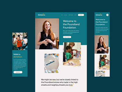 Poundland Foundation | Website Designs charity design flat foundation graphic design poundland web website