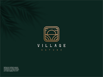 Village Nature brand design branding design illustration logo logodesign logomaker modern logo typography ui vector