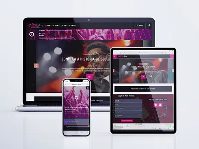 Unica FM Responsive Website design ui ux