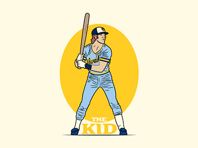 The Kid - Robin Yount baseball brewers hall of famer illustrator major league baseball milwaukee milwaukee brewers milwaukee wisconsin mlb robin yount wisconsin