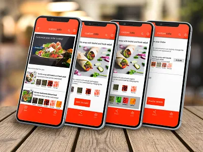Custom Cafe Delivery APP app design ui ux