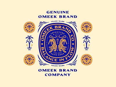 OMEEK Brand - Tiger illustrations branding illustration omeek palm purple tiger
