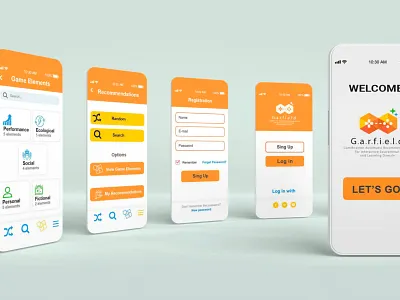 G.a.r.f.i.e.l.d. APP app design gamification ui ux