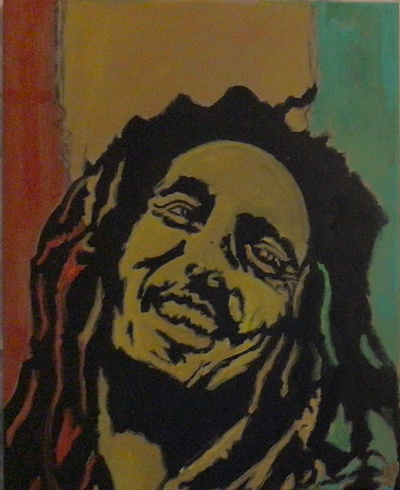 Bob Marley Reggae Singer GG – 11” x 14” Canvas Painting