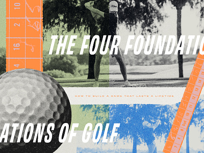 Exploration and Play for a Book Cover Design book book cover collage design golf graphic design print design promo promotional design sports texture