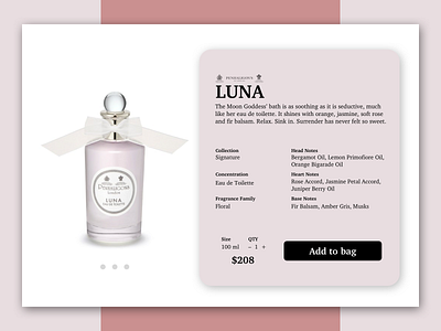 Weekly Warm-up#74: Luxury Page dribbbleweeklywarmup luxurypage productpage web