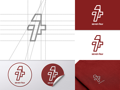 74 Monogram Logo Concept! 4 7 brand branding design icon illustration lettering logo logo ideas logo inspirations monogram number symbol vector
