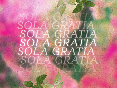 Sola Gratia floral illustration type