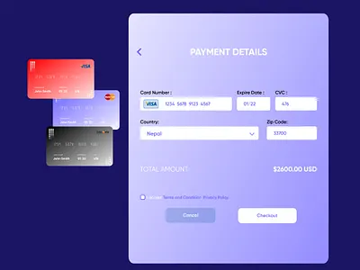 Daily ui 002 - Checkout Form dail daily ui 002 daily ui 2 dailyui dailyuichallenge design ui ux