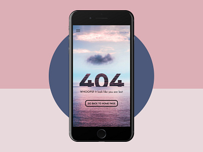 Day 07 - 404 Page Mobile flat minimal mobile ui