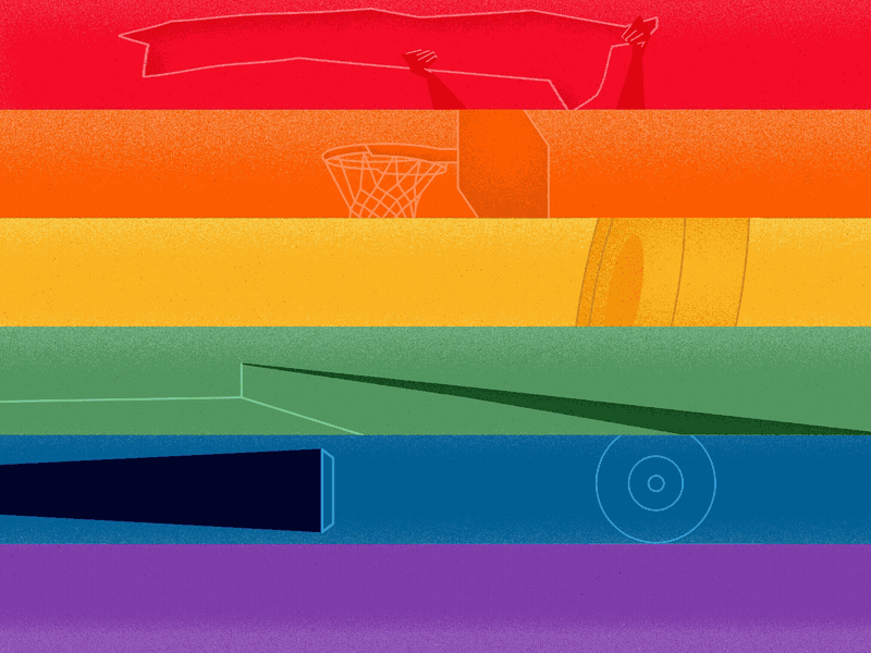 Pride in Sports animation gif motion design motion graphics pride