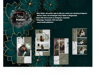 Story Maker, Story Editor, Story Template & Art branding graphic design logo