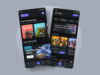 Online Game Store Platform app design app interface au studio creative app dark ui gambling mobile app nft gaming nintendo online game user interface