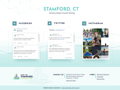 Economic Development | Stamford, CT business connecticut data development economic facebook graph instagram lines points social media stamford twitter ui web design