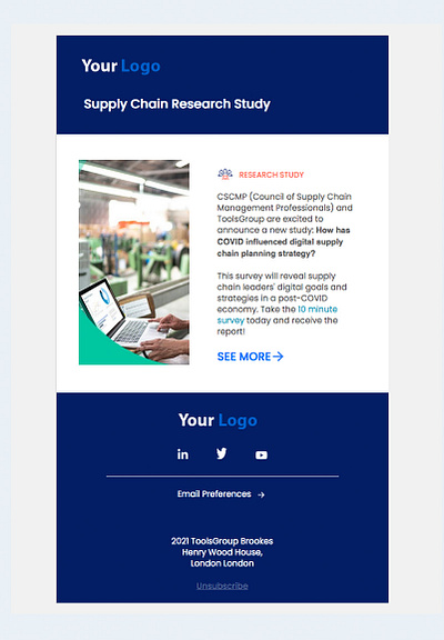 Supply Chain Email design ui ux