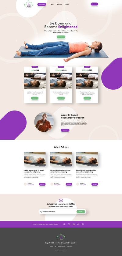 Yoga Page Design branding design icon logo typography ui ux