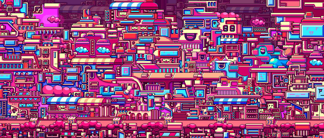 CLOUD FACTORY 16 bit 8 bit 8 bit art animation arcade city design graphic design illutration motion graphics nft nft artist nft asia photoshop pixel pixel animation pixel art pixelated retro sgam