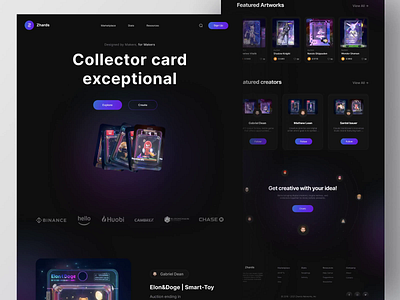 NFT Landing Page Exploration animation art art work bitcoin blockchain crypto art dark dark mode dark theme design motion design nft principle prototype ui ux web web design website website design