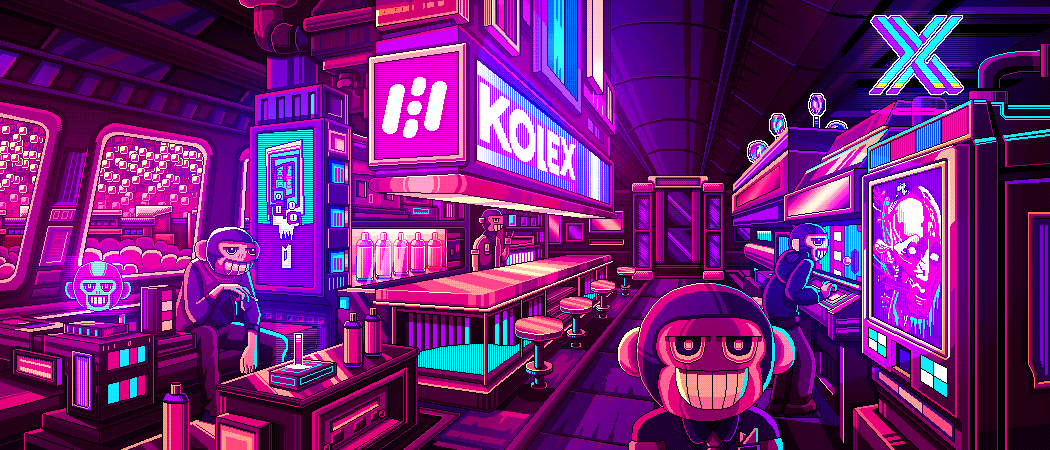 ArtStation - Cyberpunk pixel art background for NFT game