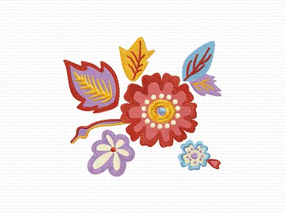 Flower decor adobe illustrator daisy design embroidery embroidery design embroidery digitizer embroidery digitizing embroidery digitizing company flower folk embroidery illustration