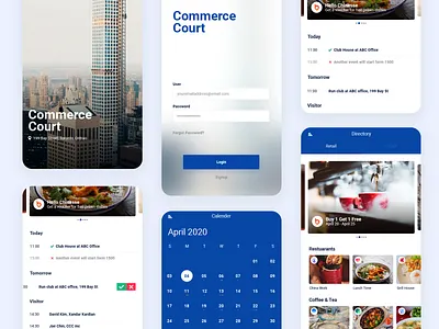 Real Estate Building Management App UI Design app appdesign branding buildingmanagement design icon managementapp mobileapp modern realestateapp skyscrapper ui ux