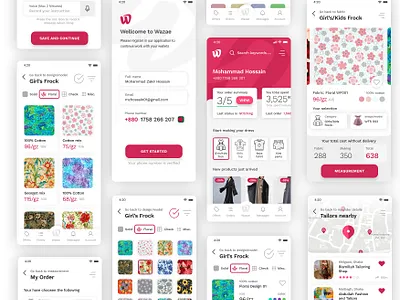 Custom Tailoring and Delivery app design delivery figma illustration interface logo map prototype tailor tailoring ui ux vector