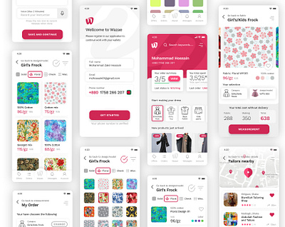 Custom Tailoring and Delivery app design delivery figma illustration interface logo map prototype tailor tailoring ui ux vector