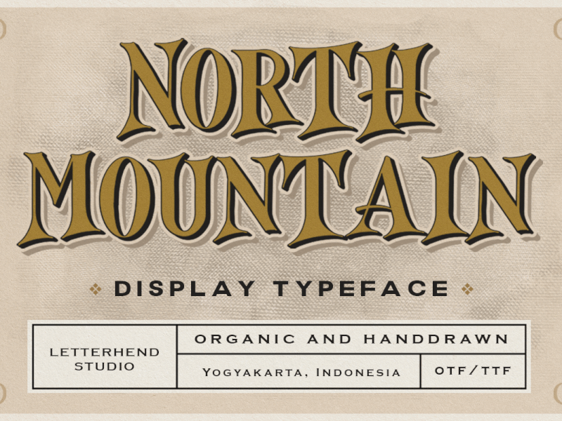 North Mountain - Display Typeface freebies rustic font